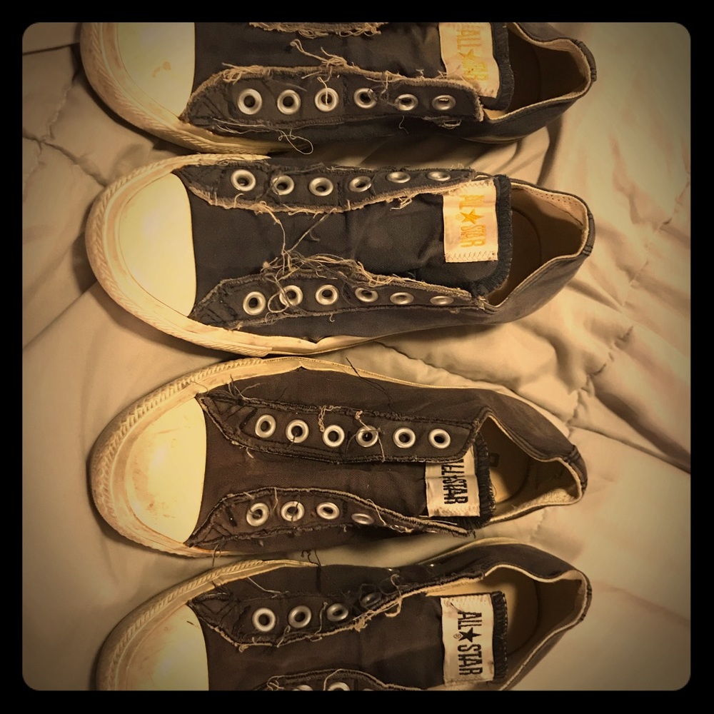 Converse slip-ons. Distressed look. Size 7.